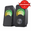 Trust Arys Compact RGB 2.0 Set Altoparlanti LED Illuminato, 12 W, Nero